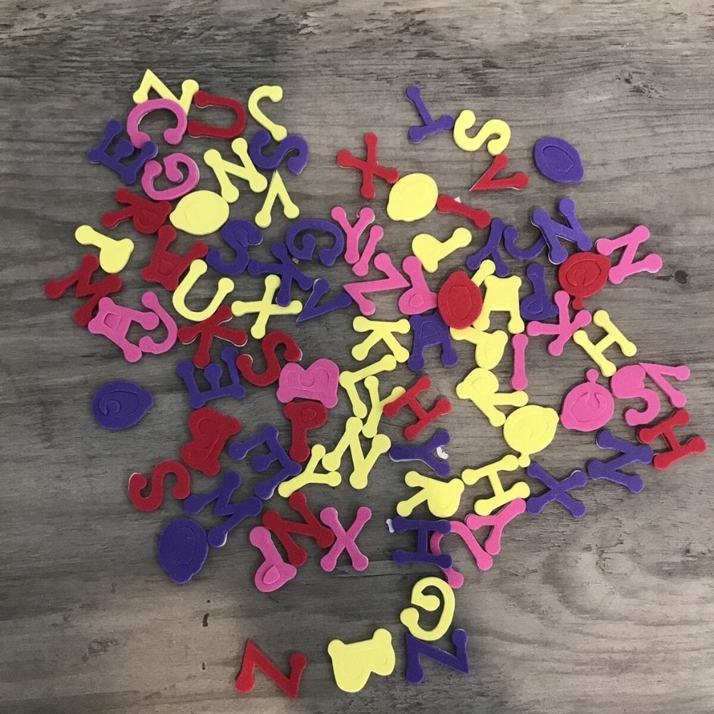 Lot Of Foam Alphabet Stickers Scrapbook